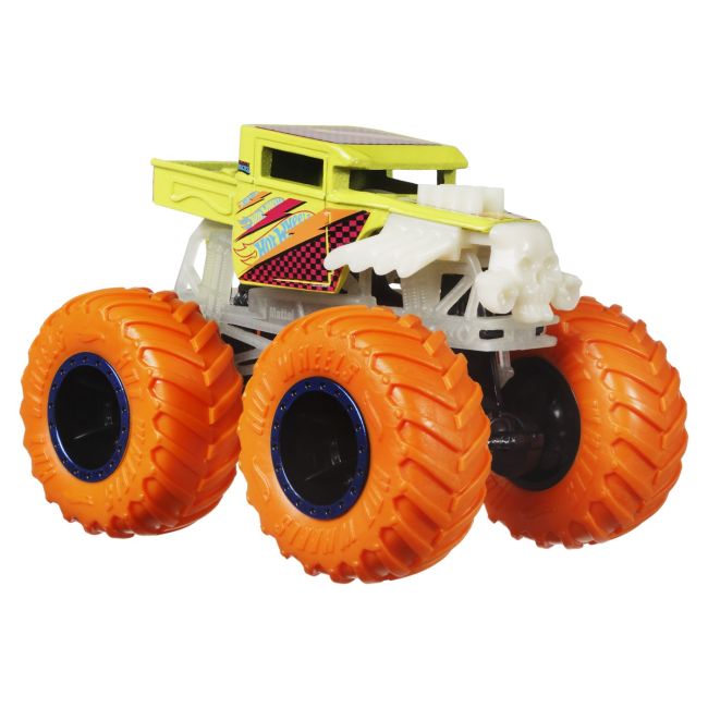 HOT WHEELS MONSTER TRUCK GLOW IN THE DARK MASINUTA BONE SHAKER SCARA 1:64 VIVMTHCB50_HWC82