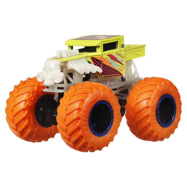 HOT WHEELS MONSTER TRUCK GLOW IN THE DARK MASINUTA BONE SHAKER SCARA 1:64 VIVMTHCB50_HWC82