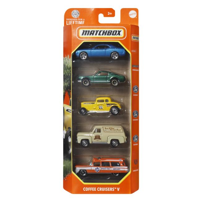 MATCHBOX SET 5 MASINUTE METALICE COFFEE CRUISERS V SCARA 1:64 VIVMTC1817_HVT67