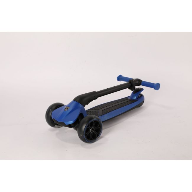 Trotineta lamborghini, 3 roti, cadru aluminiu, albastra, roti led funklbs-3w-blu
