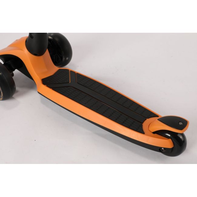 Trotineta lamborghini, 3 roti, cadru aluminiu, portocalie, roti led funklbs-3w-org