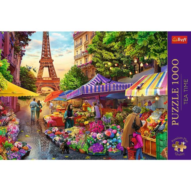 PUZZLE TREFL 1000 PREMIUM PLUS TEA TIME PIATA DE FLORI VIV10799
