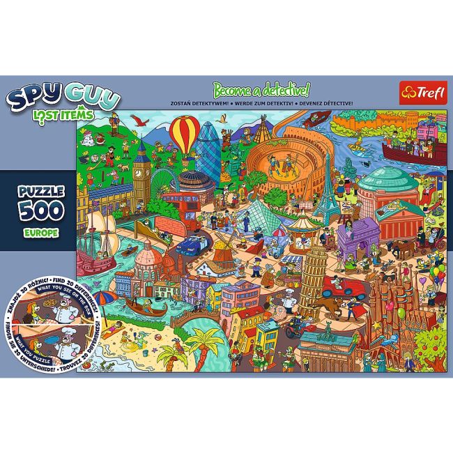 PUZZLE TREFL 500 SPY GUY OBIECTE PIERDUTE IN EUROPA VIV37481