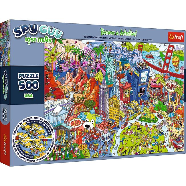 PUZZLE TREFL 500 SPY GUY OBIECTE PIERDUTE IN USA VIV37480