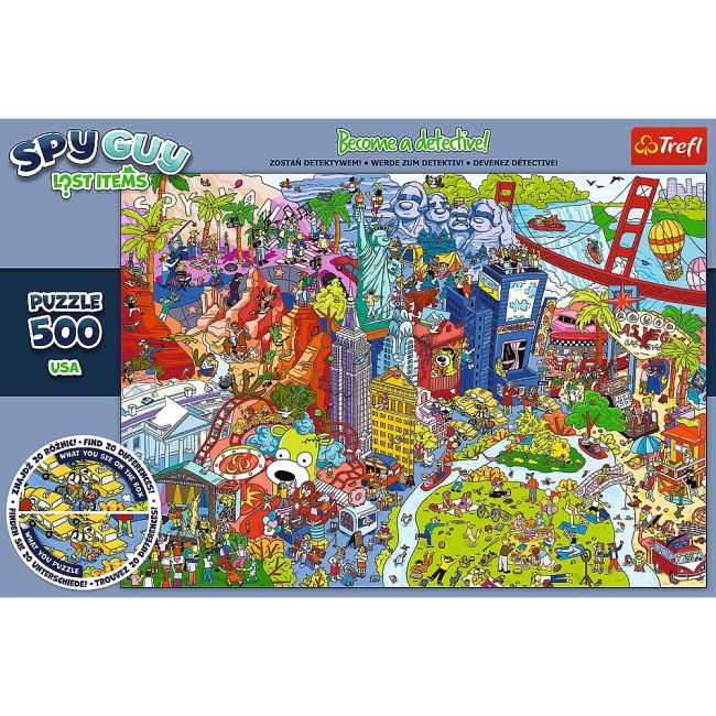 PUZZLE TREFL 500 SPY GUY OBIECTE PIERDUTE IN USA VIV37480