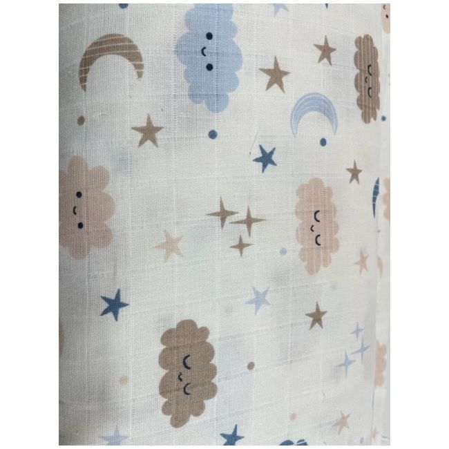 Cearceaf din muselina, 2buc./set, 120x160cm, norisori blue Kreis