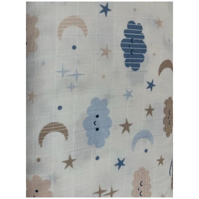 Cearceaf din muselina, 2buc./set, 120x160cm, norisori blue Kreis