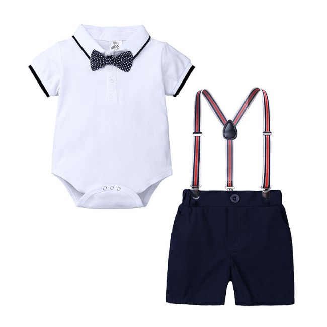 Costum elegant cu body alb tip polo ADZFT-B463-2-DE3