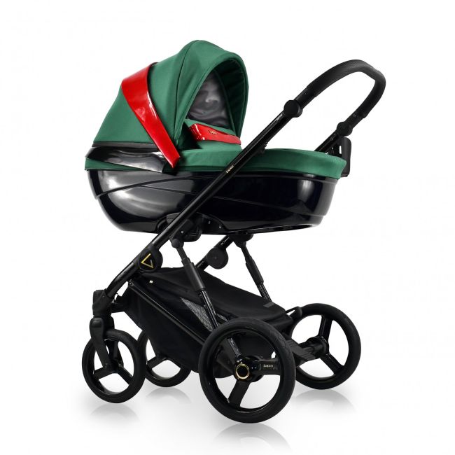 Carucior Copii 2 In 1, Reversibil, Complet Accesorizat, 0-36 Luni, Bexa Glamour Verde Smarald Pjbgl10-5457