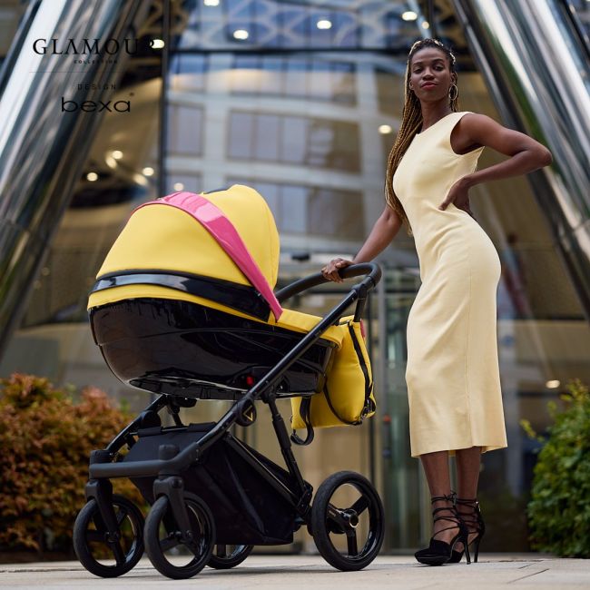Carucior Copii 2 In 1, Reversibil, Complet Accesorizat, 0-36 Luni, Bexa Glamour Yellow Pjbgl08-5386