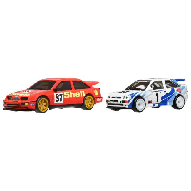 HOT WHEELS PREMIUM SET 2 MASINUTE METALICE FORD SIERRA COSWORTH SI FORD ESCORT RS COSWORTH SCARA 1:64 VIVMTHBL96_HRR73