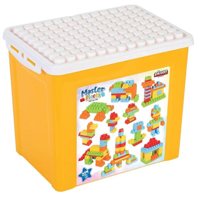 Set constructie pilsan master blocks 224 piese galben hubpl-03-582-ye