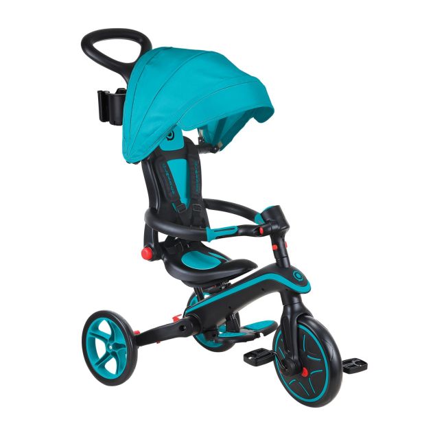 Tricicleta globber explorer 4 in 1 pliabila, culoare turquoise funk732-105