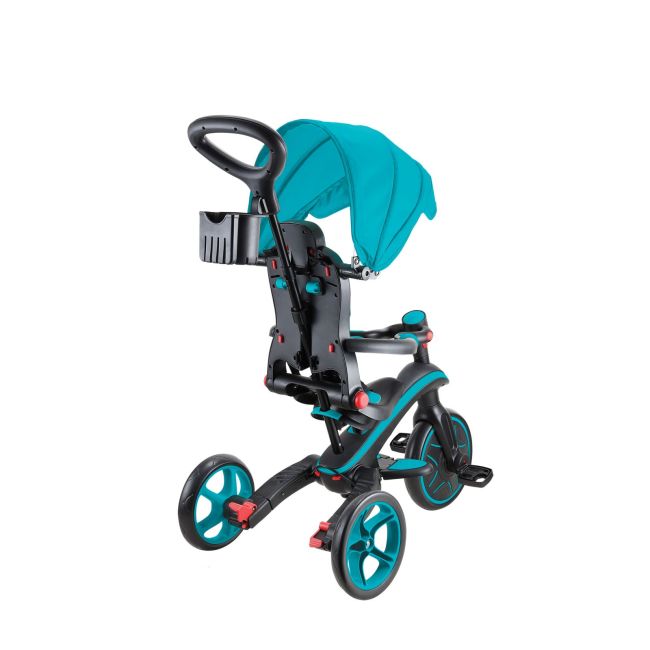 Tricicleta globber explorer 4 in 1 pliabila, culoare turquoise funk732-105