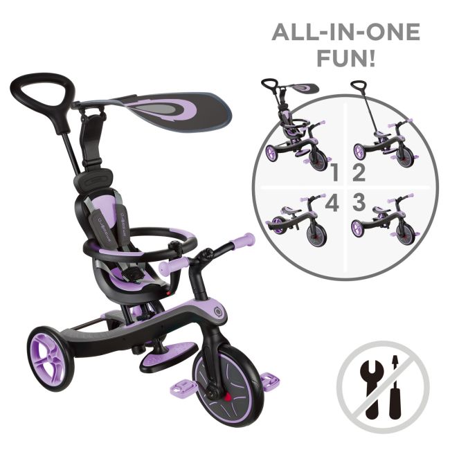 Tricicleta globber explorer 4 in 1 violet funk632-203