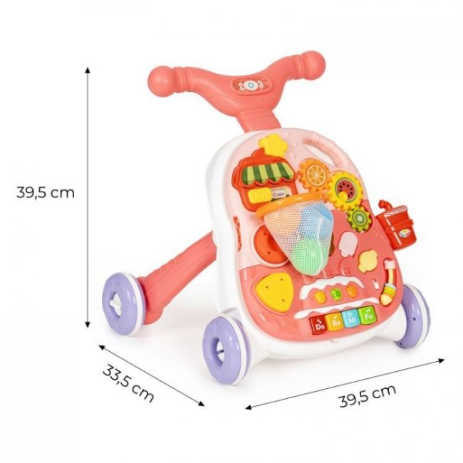 Antemergator educational 2 in 1 huanger he0815 - alb cu roz edeedihe0815