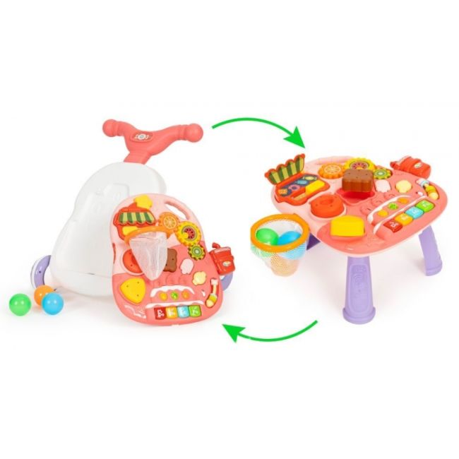 Antemergator educational 2 in 1 huanger he0815 - alb cu roz edeedihe0815