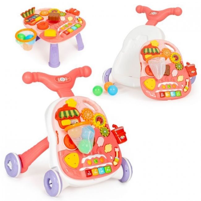 Antemergator educational 2 in 1 huanger he0815 - alb cu roz edeedihe0815