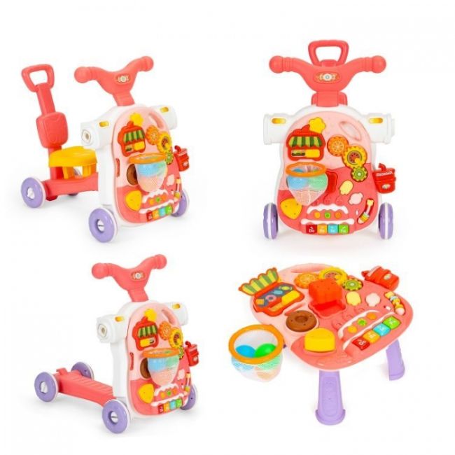 Antemergator educational 4 in 1 (antemergator, masuta, trotineta, bicicleta) huanger he0817 - roz edeedihe0817