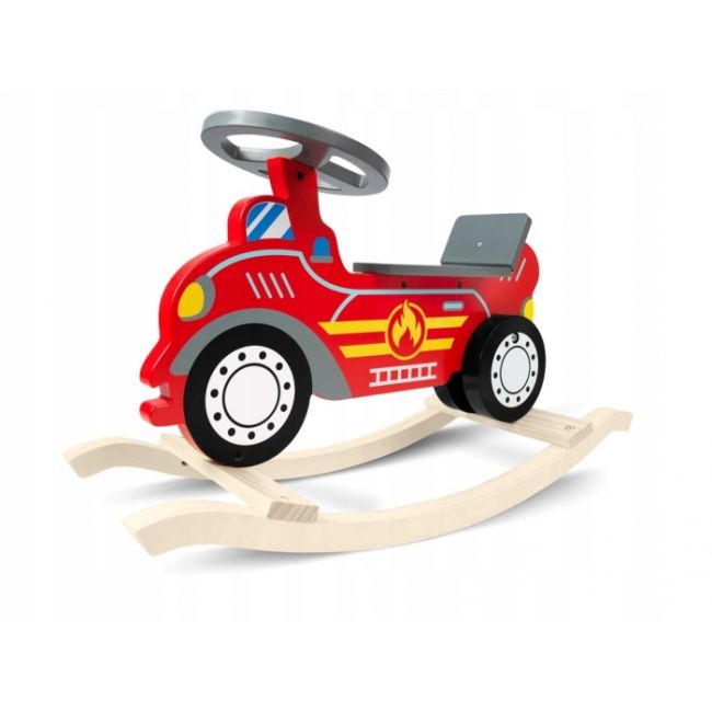 Balansoar masina de pompieri din lemn ricokids 785001 edeedi785001