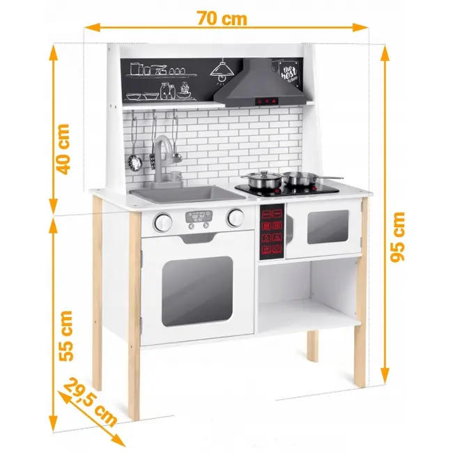 Bucatarie din lemn pentru copii cu sunete si lumini ricokids rc-846 edeedi7846