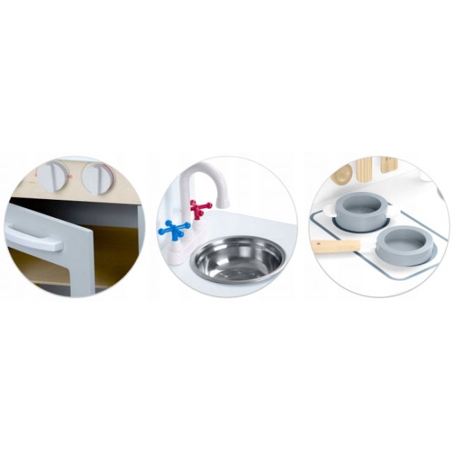 Bucatarie interctiva din lemn cu accesorii ricokids 785200 edeedi785200