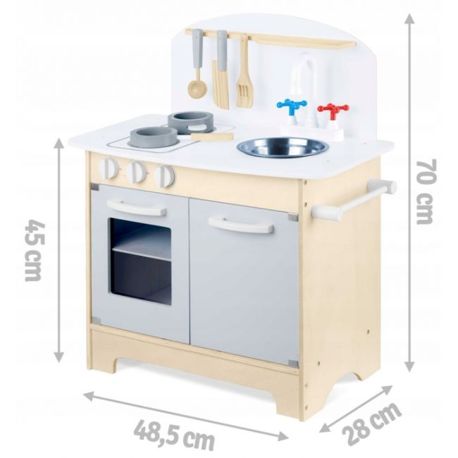 Bucatarie interctiva din lemn cu accesorii ricokids 785200 edeedi785200