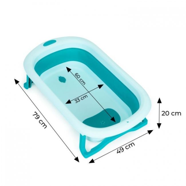 Cadita de baie cu dop de scurgere ecotoys ha-b37 - albastru edeediha-b37blue