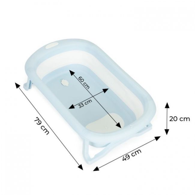 Cadita de baie cu dop de scurgere ecotoys ha-b37 - gri edeediha-b37gray