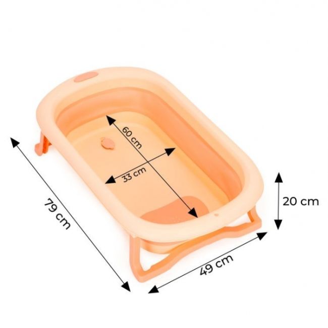 Cadita de baie cu dop de scurgere ecotoys ha-b37 - roz edeediha-b37pink