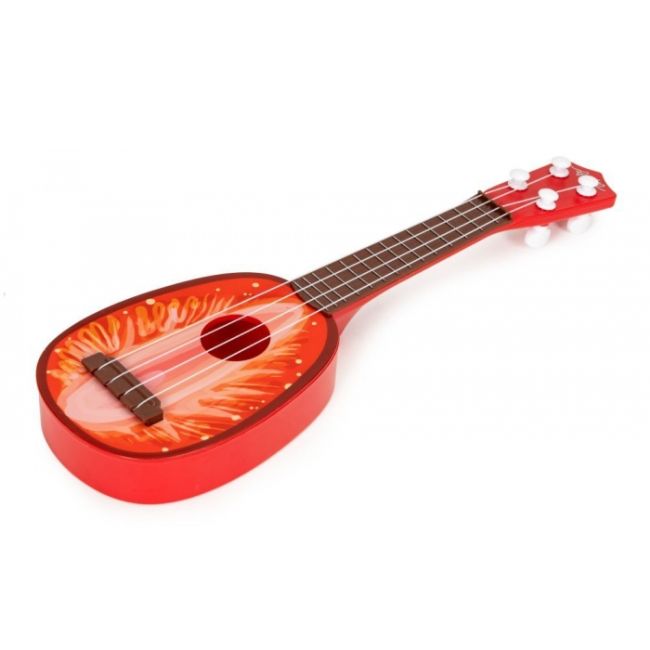 Chitara ukulele pentru copii cu 4 corzi ecotoys mj030 - capsuna edeedimj030strawberry