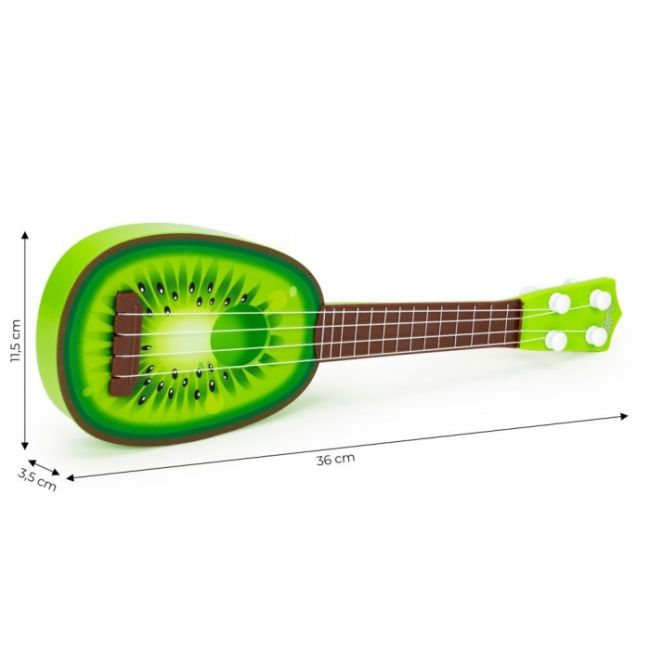 Chitara ukulele pentru copii cu 4 corzi ecotoys mj030 - kiwi edeedimj030kiwi
