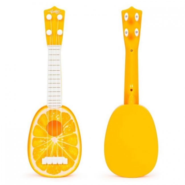 Chitara ukulele pentru copii cu 4 corzi ecotoys mj030 - portocala edeedimj030orange