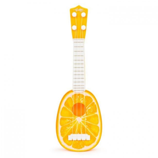 Chitara ukulele pentru copii cu 4 corzi ecotoys mj030 - portocala edeedimj030orange