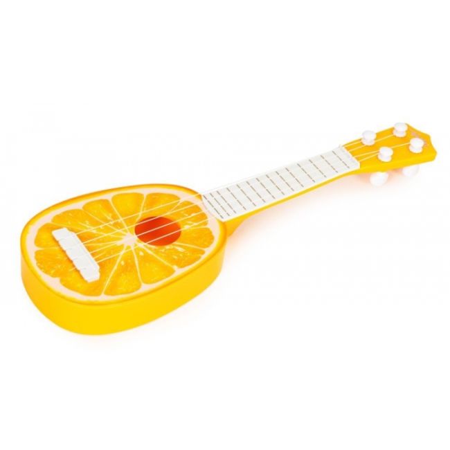 Chitara ukulele pentru copii cu 4 corzi ecotoys mj030 - portocala edeedimj030orange