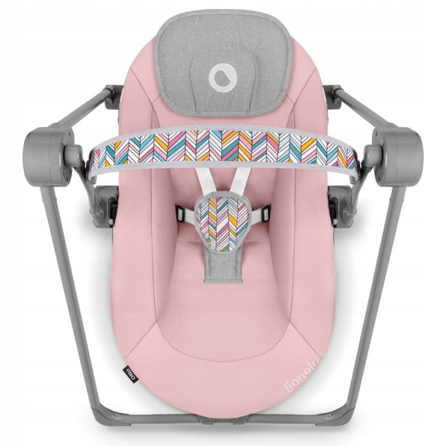 Fotoliu balansoar, Lionelo, Otto Cozy, Cu melodii, Cu 5 viteze de balansare, Cu temporizator, 57x55 cm, Roz BYNLO-OTTO_PINK_BABY