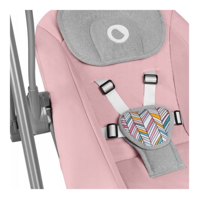 Fotoliu balansoar, Lionelo, Otto Cozy, Cu melodii, Cu 5 viteze de balansare, Cu temporizator, 57x55 cm, Roz BYNLO-OTTO_PINK_BABY