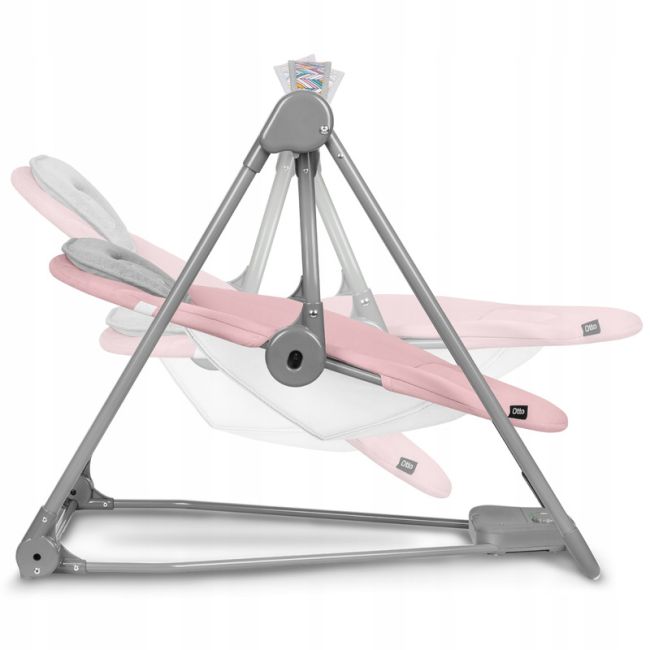 Fotoliu balansoar, Lionelo, Otto Cozy, Cu melodii, Cu 5 viteze de balansare, Cu temporizator, 57x55 cm, Roz BYNLO-OTTO_PINK_BABY
