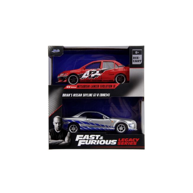 JADA FAST AND FURIOUS SET 2 MASINI METALICE MITSUBISHI LANCER EVOLUTION IX 1:32 VIV253202019