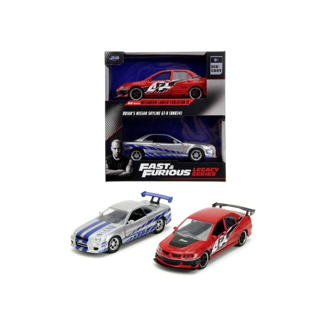 JADA FAST AND FURIOUS SET 2 MASINI METALICE MITSUBISHI LANCER EVOLUTION IX 1:32 VIV253202019