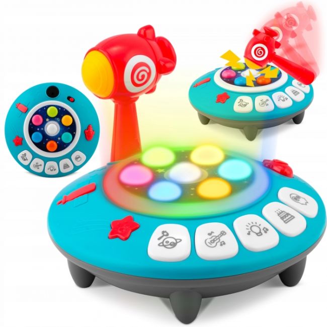 Jucarie educativa cu ciocan, sunete si lumini ricokids rk-753 edeedi775300