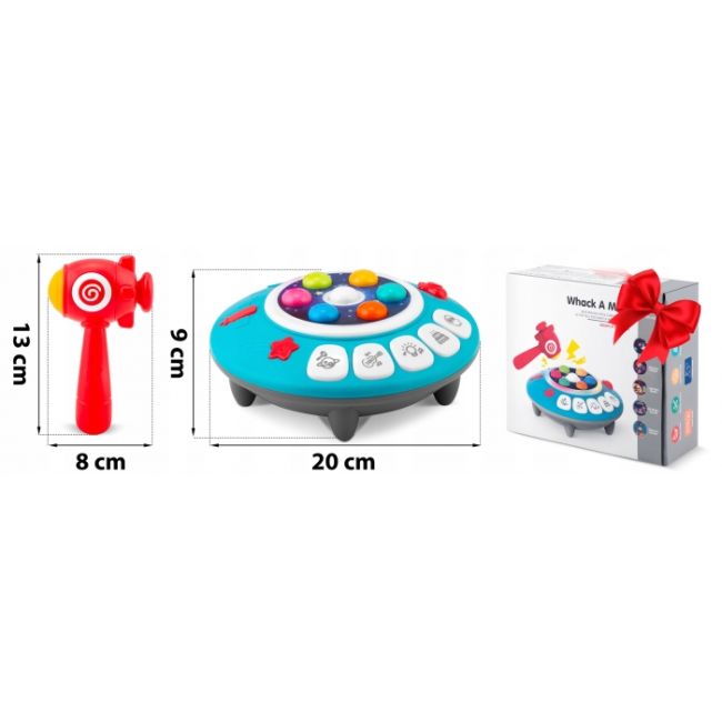 Jucarie educativa cu ciocan, sunete si lumini ricokids rk-753 edeedi775300