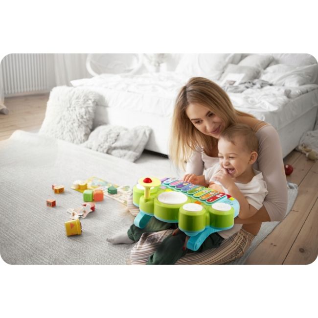 Jucarie educativa cu xilofon, pian, tobe si lumini ricokids rk-751 edeedi775100