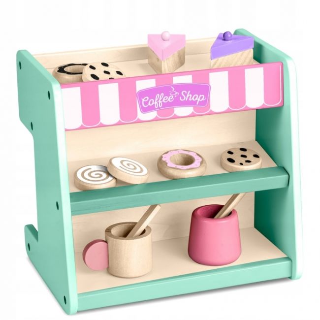Jucarie interactiva din lemn, coffee shop, ricokids 785100 - mint edeedi785100