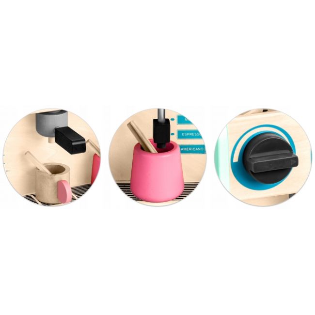 Jucarie interactiva din lemn, coffee shop, ricokids 785100 - mint edeedi785100