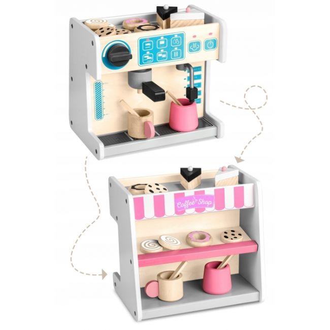 Jucarie interactiva din lemn, coffee shop, ricokids 785101 - alb edeedi785101