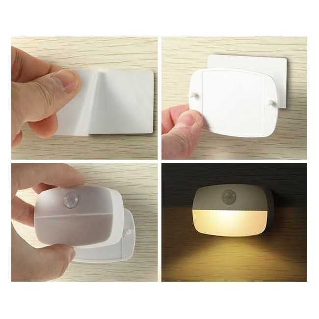 Lampa LED wireless cu senzor de miscare, alimentata cu baterii, 4.4 x 6.5 x 1.8 cm Iso Trade MY6853 BBJMY6853_Initiala