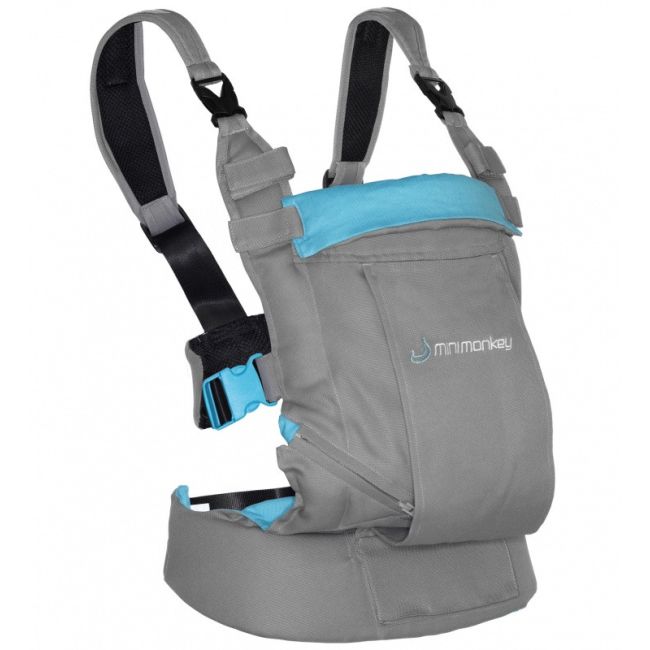 Marsupiu Dynamic Minimonkey Grey/Turcoaz DNBMM_DYNAMIC_G_T