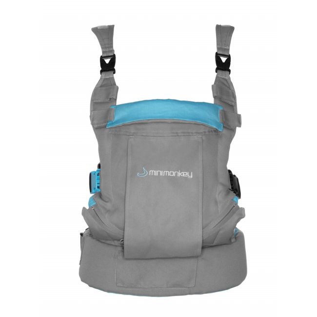 Marsupiu Dynamic Minimonkey Grey/Turcoaz DNBMM_DYNAMIC_G_T