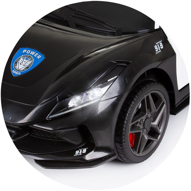 Masinuta electrica chipolino police black hubelkpl02401bl